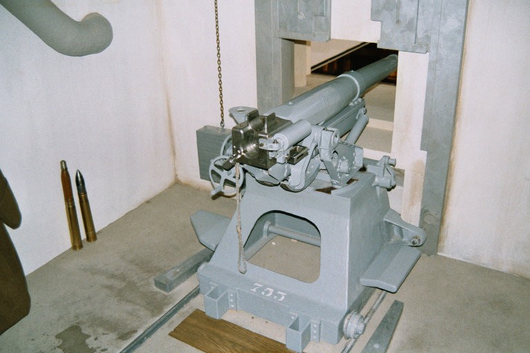 C 47 gun fitted on special bunker mount